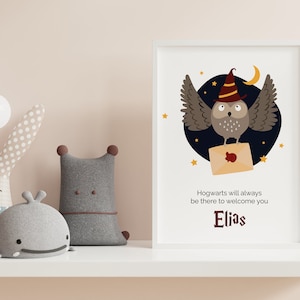 Namensposter | Personalisiert | Kind | Baby  | Individuell | Geschenk | Zauberer | Wizard | Druck | Minimalistisch