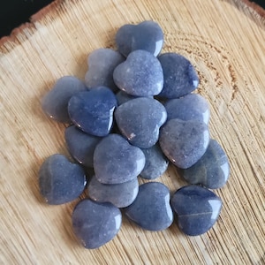 Mini Aventurin Herz blau Kristall. Tasche Edelsteine und Steine. Abenteuer & Mentale Gesundheitshilfe. Depression + Angst. von Potion Peak