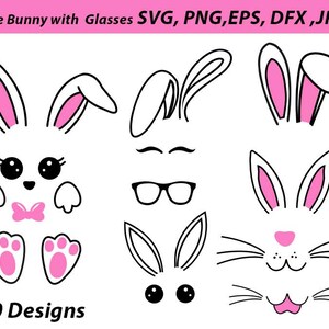 Häschen SVG, Osterhase SVG, Kaninchen Silhouette, süßes Häschen SVG, Häschen Schneidedatei, Osterkaninchen Design, Häschen SVG zum Basteln.