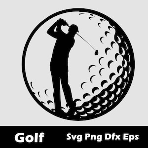 Jouer au golf Svg, logo de golf, golf svg, golf Design Svg, balle de golf svg, vecteur de golf, club de golf, Svg, Png, AI, Dxf, téléchargement immédiat