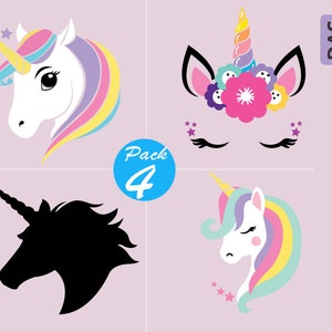 Unicorn Birthday Cute , Unicorn Bundle SVG, Unicorn Birthday SVG Bundle, Cute Unicorn Clipart for Kids&#39; Parties, PDF, Jpeg, instent Download