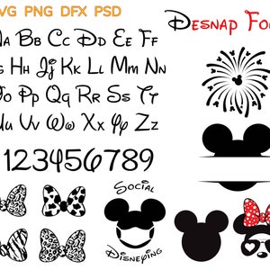 Cartoon Font Bundle, Font cricut Svg, Mickey Font PNG, Disnep Font svg, Font eps, Font png, silhouette Digital download.