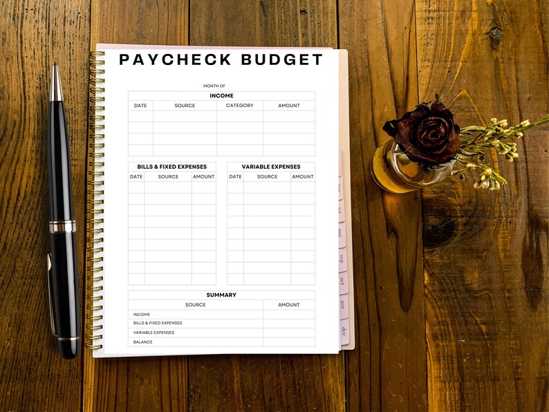 Paycheck Budget Planner Paycheck Planner Printable PDF - Etsy