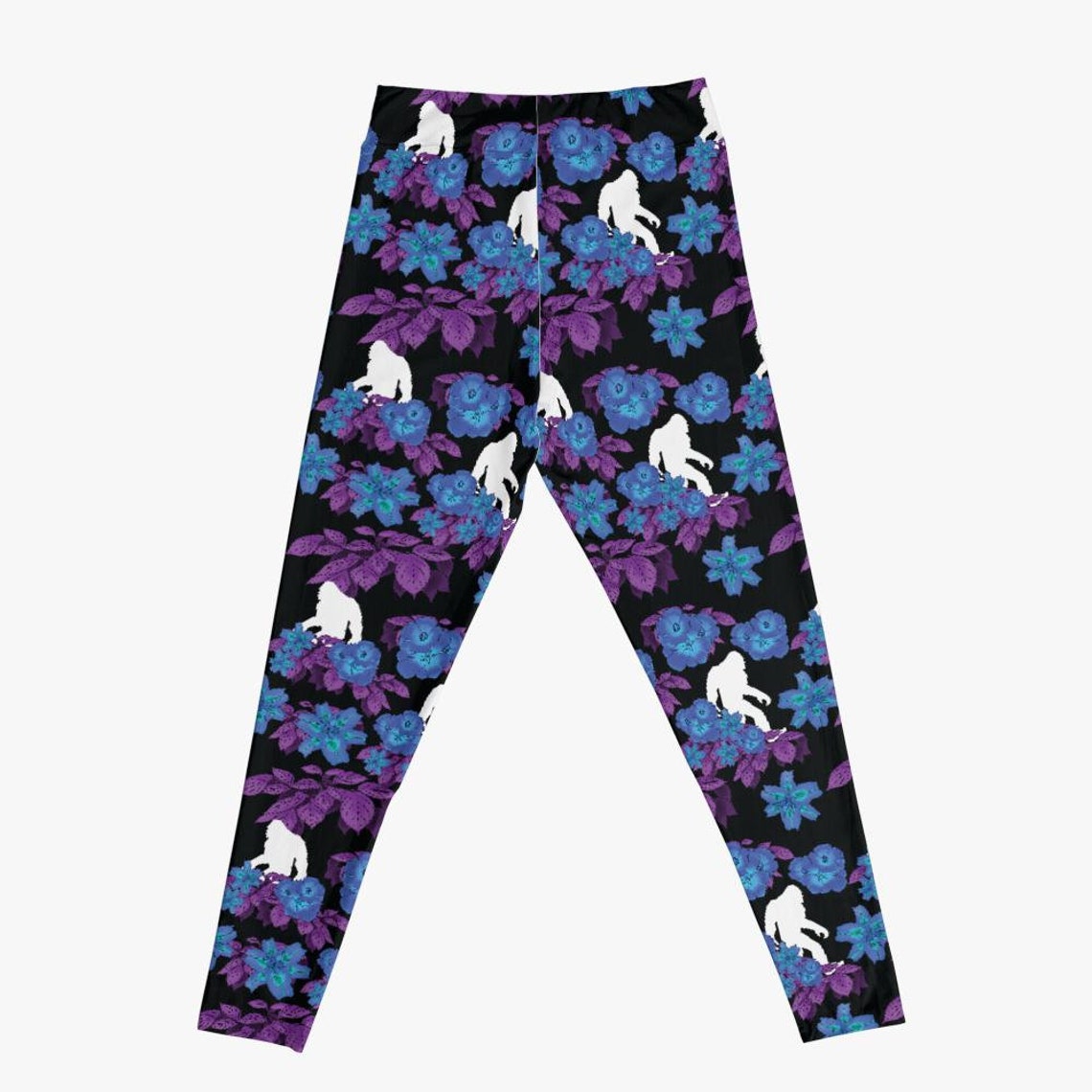 Bigfoot Blue Pattern Print Women Leggings