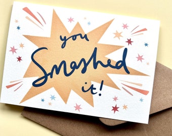 You smashed it! Congratulations Card Exam Results | Well done! | You did it! |