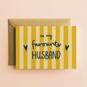 Husband Birthday Card, Funny Love Card for Husband, Anniversary & Valentine's Card, Modern Design