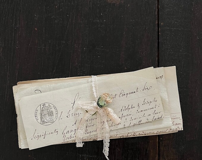 Authentic Letters Handwritten Letters From the 19th Century, Set of 5 Authentic French ...