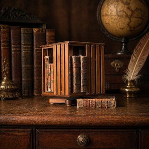 Vintage Rotating Bookcase - Etsy Canada
