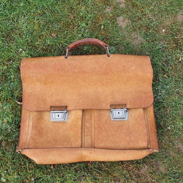 Aktentasche Lehrertasche Leder Tasche vintage