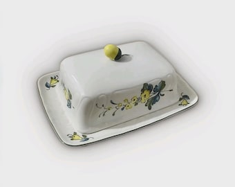 Klosz maślany Villeroy & Boch Jamajka z dekoracją gruszki Luksemburg 14 x 18,5 cm.