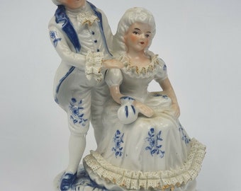 Schöne Porzellanfigur Figur Paar Rokoko Guter Zustand