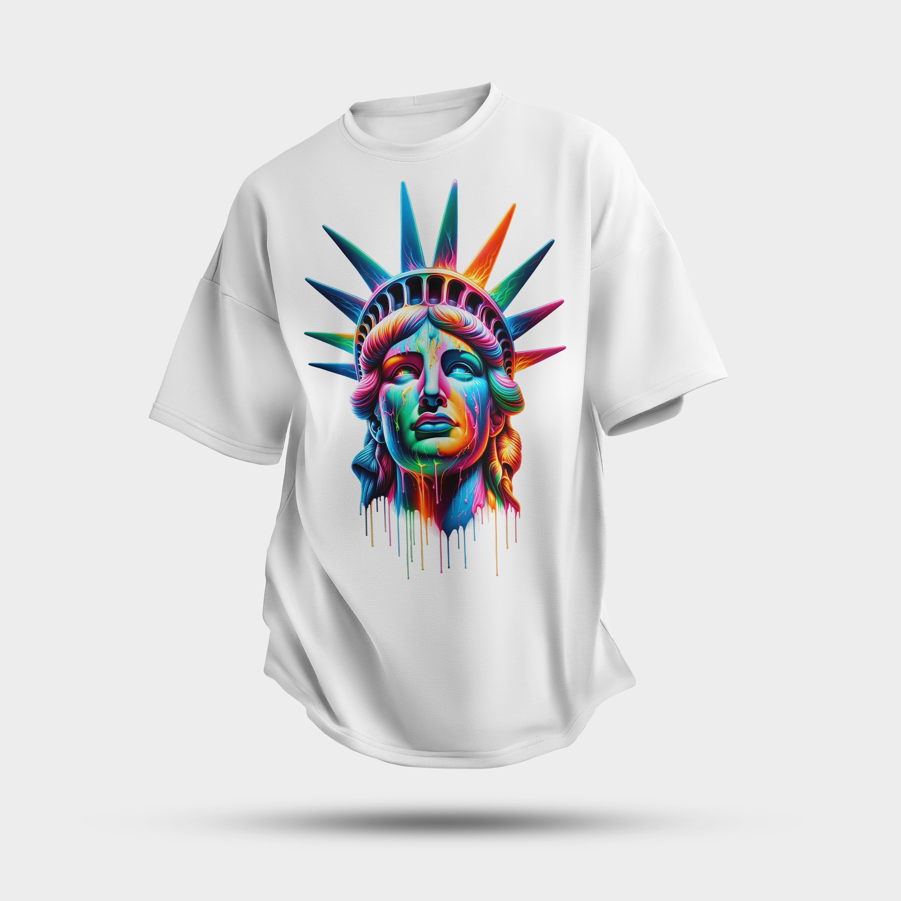 GOODENOUGH グッドイナフ×LIBERTY DRIP ART SHIRT Vibrant Drip Art Statue of Liberty PNG - Etsy