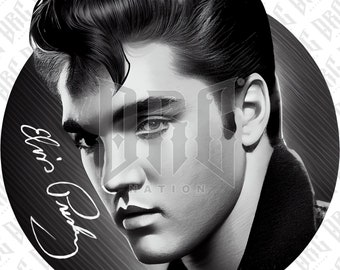 Elvis Presley PNG | Elvis Presley Sublimation Design | Hand Drawn Elvis Presley Illustration PNG | Digital