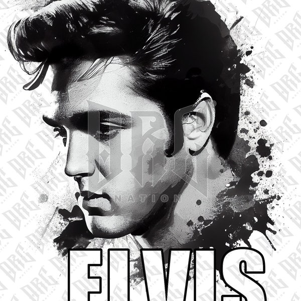 Elvis Presley PNG | Elvis Presley Sublimation Design | Hand Drawn Elvis Presley Illustration PNG | Digital