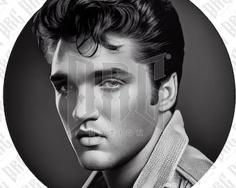 Elvis Presley PNG | Elvis Presley Sublimation Design | Hand Drawn Elvis Presley Illustration PNG | Digital