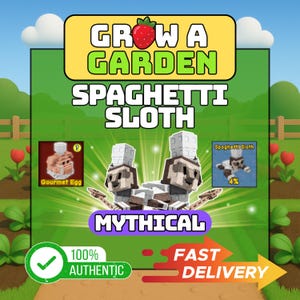 Spaghetti Sloth Mythical (1PC) Cheap Grow a Garden | Fast Delivery Pet Trade Gift Grow Garden | Easy Gift Trade GaG | READ THE DESCRIPTION