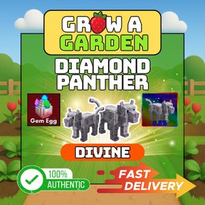 Diamond Panther | Divine | 1PC | Grow a Garden | Fast Delivery Pet Trade Gift Grow Garden | Easy Gift Trade | GaG | READ THE DESCRIPTION