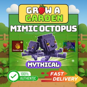 Mimic Octopus Pet Mythical (1PC) Cheap Grow a Garden | Fast Delivery Pet Trade Gift Grow Garden | Easy Gift Trade GaG | READ THE DESCRIPTION