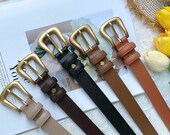 Vintage pin buckle leather belt, women 39 s jeans belt, versatile dresses waist decoration cowhide