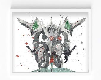 Van Escaflowne Watercolor Print, Home Decor, Wall Art, Manga, Anime
