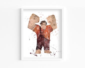 Ralph Watercolor Print, Home Decor, Wall Art, Nursery Kids Poster