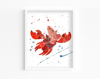 Sebastian Watercolor Print, Home Decor, Wall Art, Nursery, Kids and Children Poster
