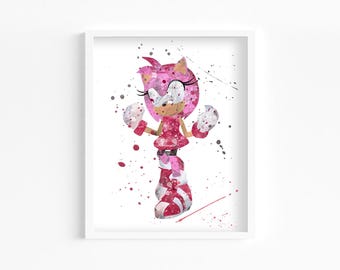 Amy Watercolor Print, Home Decor, Wall Art, Nursery, Kids and Children Poster