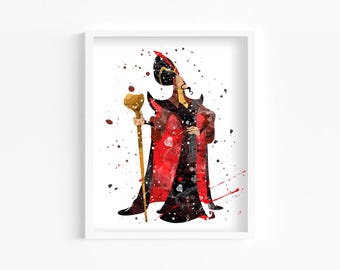 Jafar Watercolor Print, Home Decor, Wall Art, Nursery Kids Poster