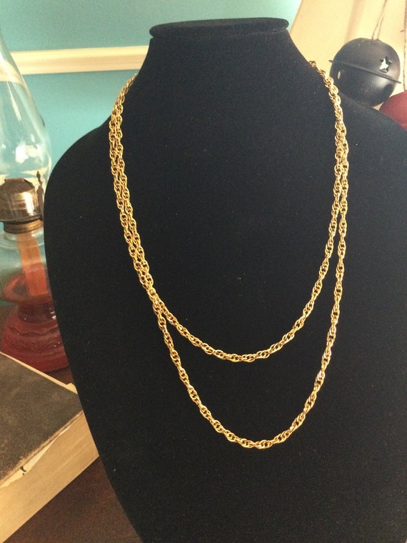 Vintage Trifari Long Lariat Chain Necklace - image 5