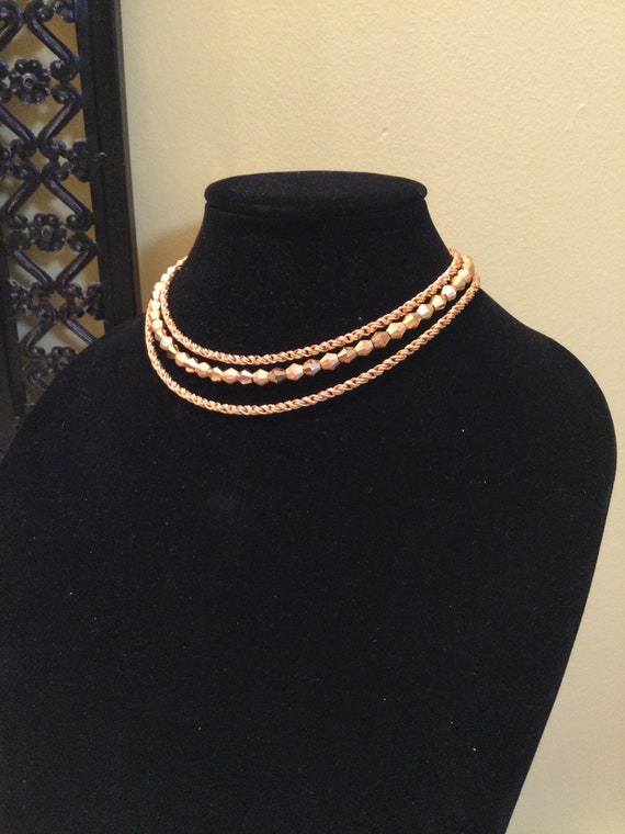 Trifari 3 strand necklace choker - image 7