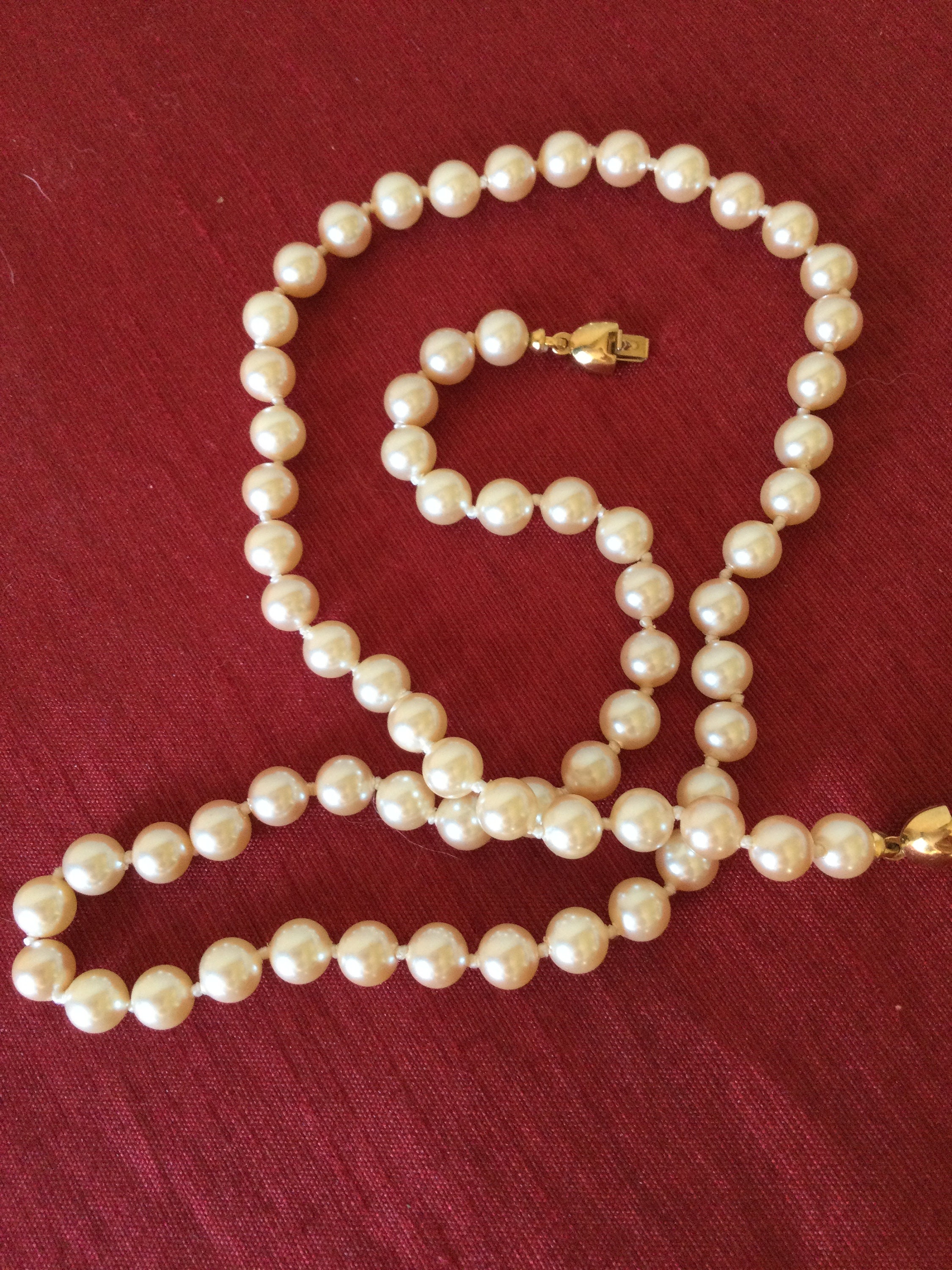 Monet Vintage Faux Pearl Necklace 20 Inch 5mm - Etsy