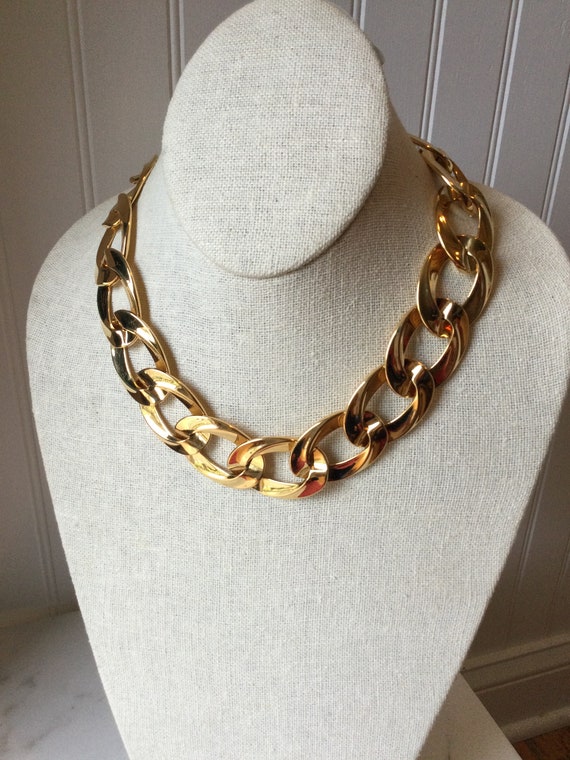 Chunky Bold MONET collar necklace with supersized 