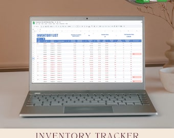 Simple Inventory Tracker, Small Business Stock Planner Template For Google Sheets and Excel, Instant Download