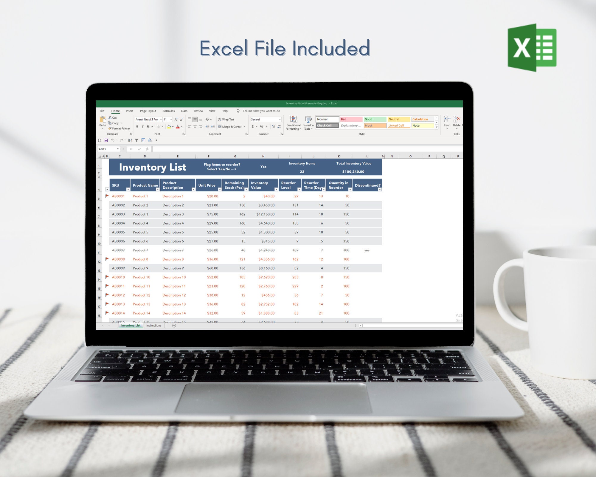 Simple Inventory Tracker Small Business Stock Planner Template For