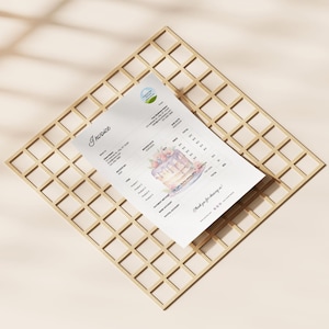 ケーキショップの請求書、自宅でパンを焼くためのベーカリーテンプレート、すぐにダウンロードして編集できるCanvaテンプレート、水彩画 画像 7