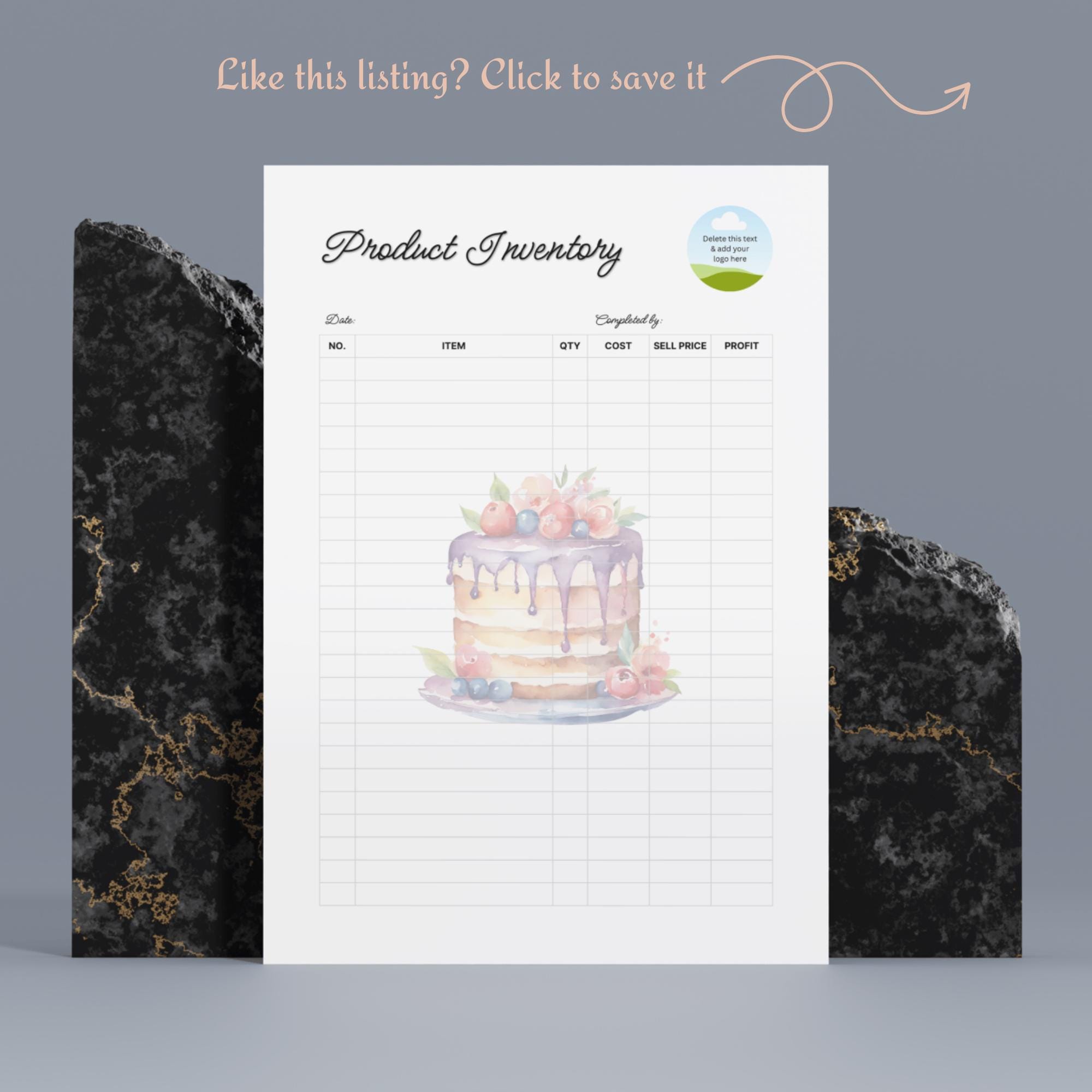 Inventory List Editable Canva Template | Bakery, Cake Decorator, Home ...