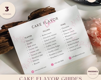 Kuchenverkostungshandbücher für Bäckerei, Kuchenberatung, Kuchenaromakarte, Kuchengeschäft, Sofortiger Download Bearbeitbare Canva-Vorlage, Deluxe Bäckerei