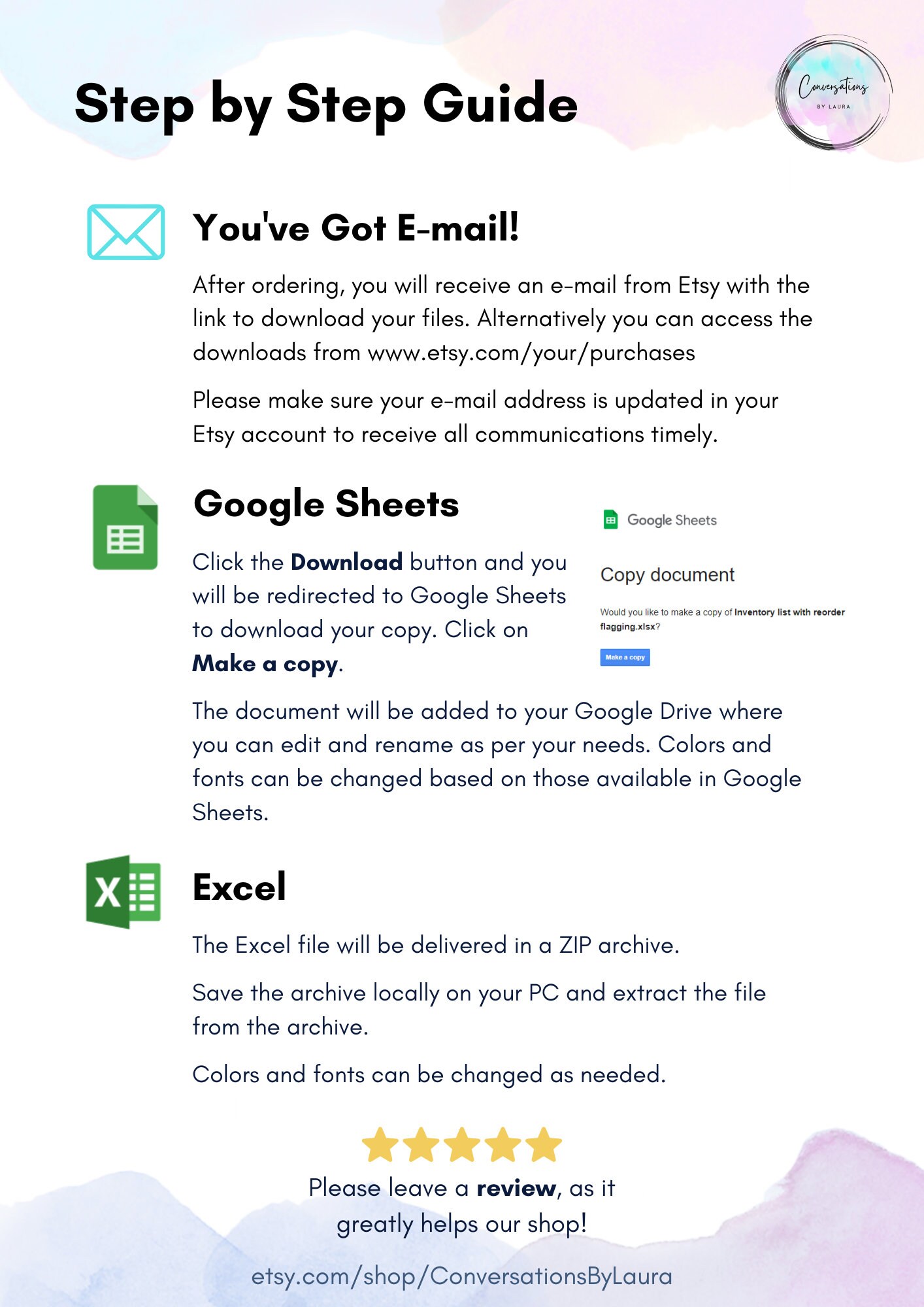 Simple Inventory Tracker for Google Sheets and Excel Small - Etsy