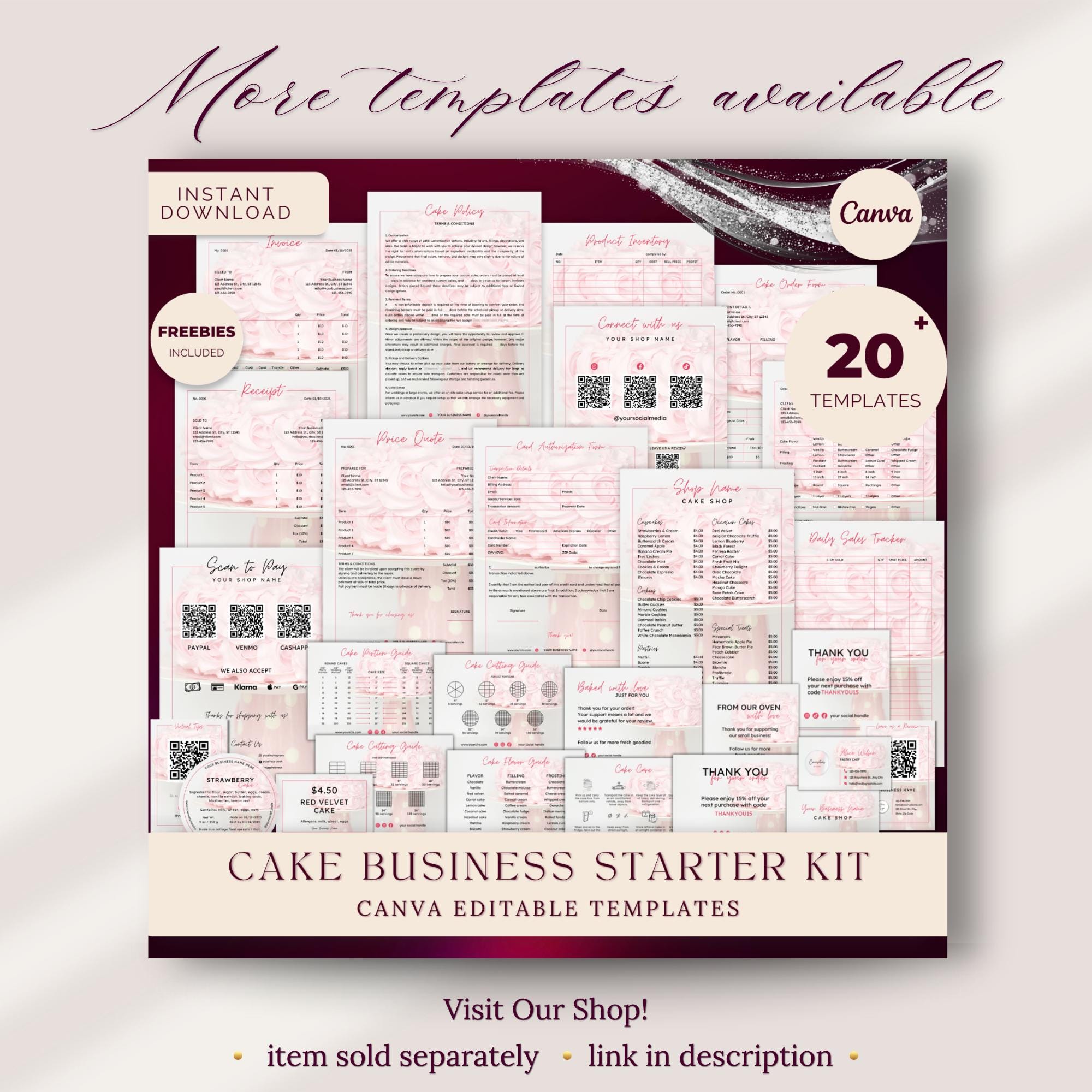 Cottage Law Bakery Labels, Round & Square, Cake Ingredients Stickers ...