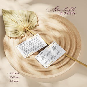 Dauerhafte Schmuckgarantie- und Nachsorgekarten, Schmuckmarken-Kundenhandout, Sofortiger Download Bearbeitbare Canva-Vorlage, Sleek Gold Bild 2