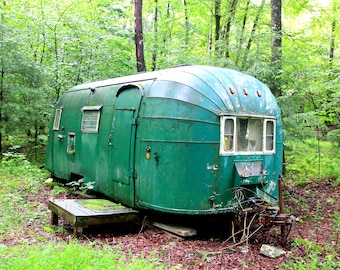 Old Vintage 1953 Airstream camper, Flying Cloud, Catskill Mountains, trailer, country decor, camping, photographs, photos, photography