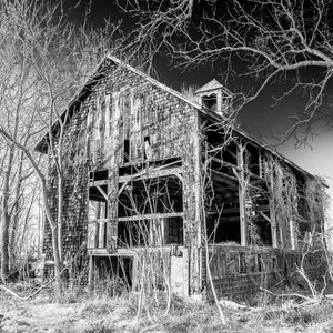 Dilapidated barn in Black and white, Photographs, photos, prints, photography