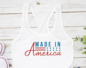American Flag Tank Top | Women's 4th of July USA Shirt