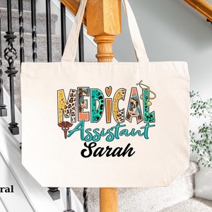 Custom Medical Assistant Tote Bag - Personalized CMA Bag - Nurse Tote Bag - Nursing Assistant Gift - Nursing Assistant Tote