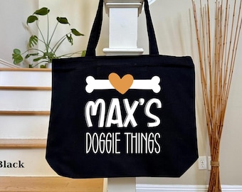 Custom Pet Portrait Tote Bag: Personalized Dog Mom Gift