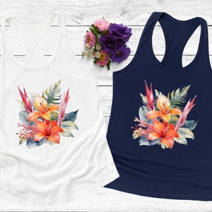 Hibiscus Tank Top - Etsy Hibiscus Tank Top - Etsy