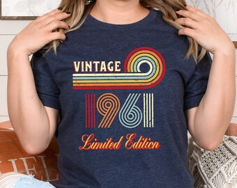 Vintage 1961 Birthday Shirt, Limited Edition Tee