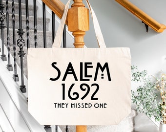 Salem 1692 Canvas Tote Bag | Halloween Gift