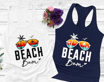 Beach Bum Tank Top | Summer Vacation Cotton Blend