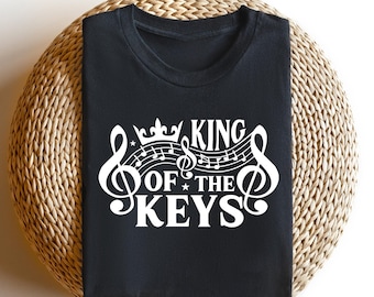 King of the Keys Piano T-Shirt | Music Lover Gift
